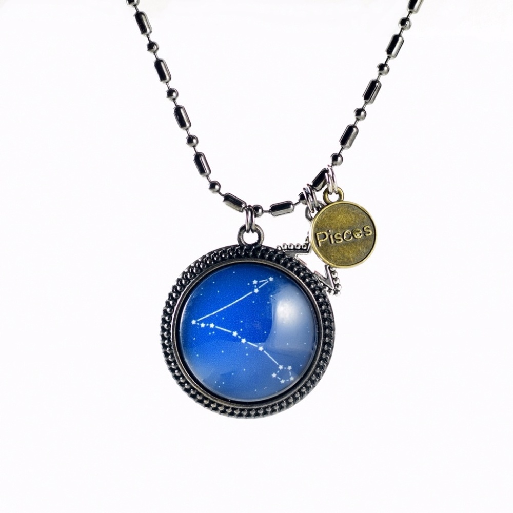 🆕 Pisces Constellation Zodiac Necklace Hand Made